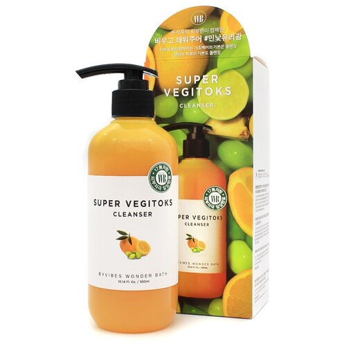Wonder Bath / Детокс очищение для проблемной кожи Super Vegitoks Cleanser Yellow (Antibacter) 300 мл Южная Корея