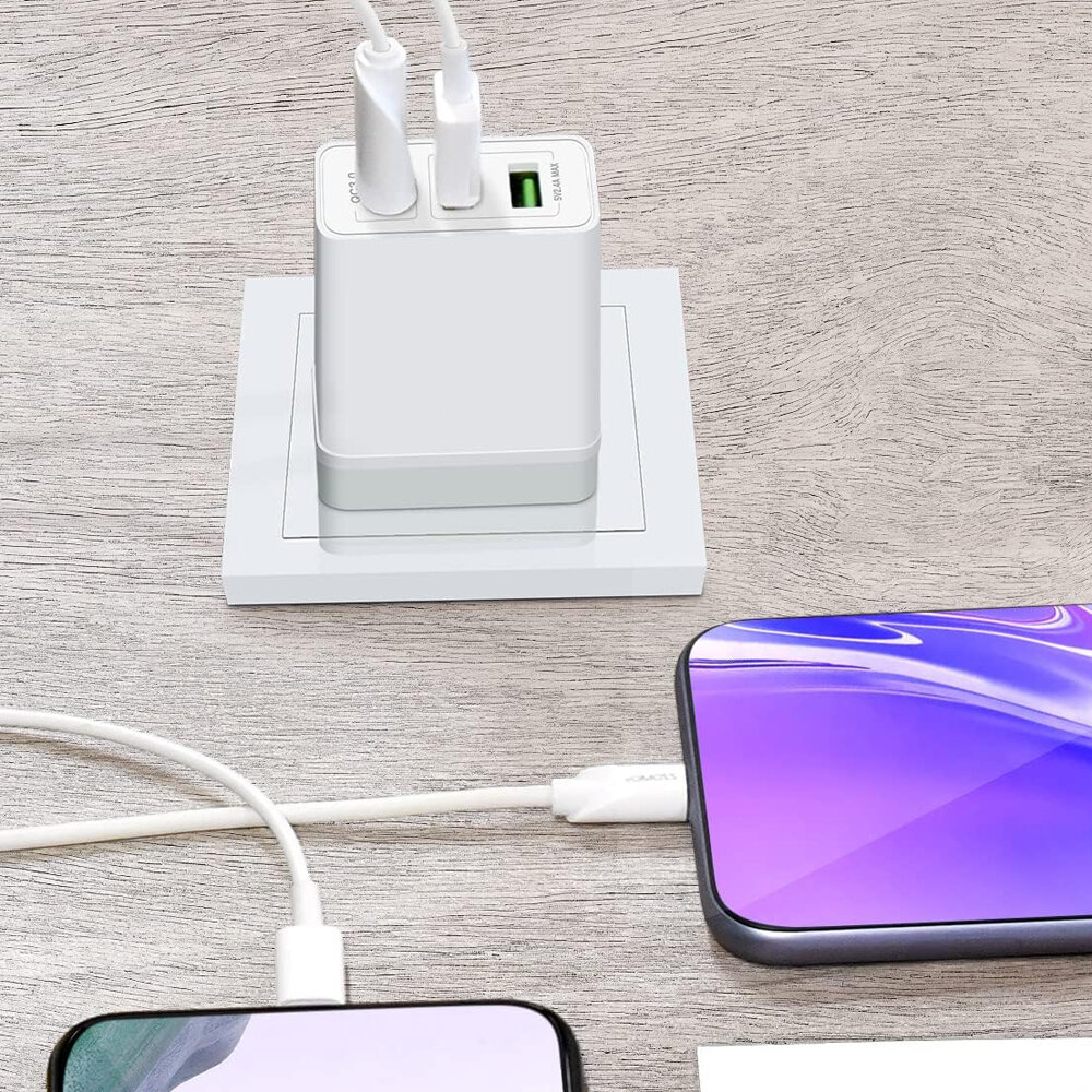 Сетевое зарядное устройство 3 x USB A 3.0 3A D22 для смартфона Apple и Android — фото 6