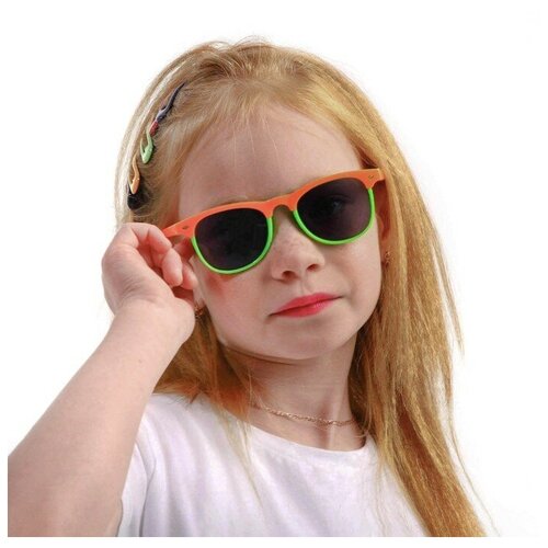 фото One sun очки солнцезащитные детские "clubmaster", оправа двухцветная, стёкла тёмные, микс, 13.5 см мастер к.