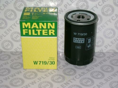 Масляный фильтр Mann-Filter W719/30 Kubota: 1J878-32431 HH153-32430. Vag: 078115561K 1JM115561BZ 034115561A 06A115561