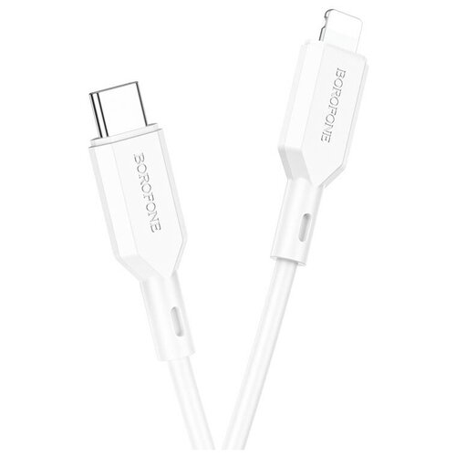 Кабель Borofone USB-C на Lightning BX70, белый кабель lightning borofone bx70 1м 2 4a black