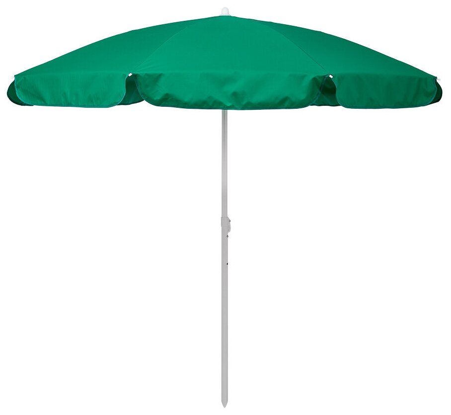 Зонт пляжный "викэнд 32" с регулировкой по высоте, d 2,0 м., зелёный - фотография № 1