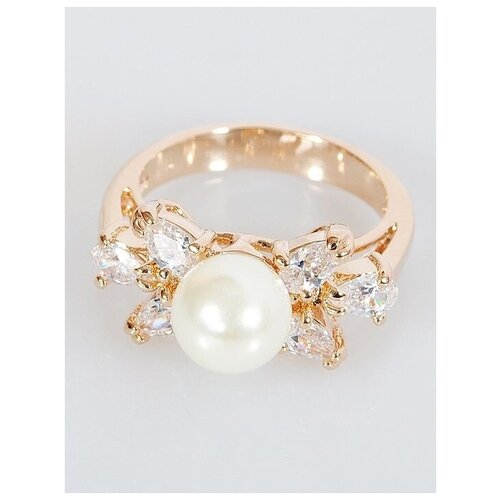 Кольцо помолвочное Lotus Jewelry, жемчуг культивированный, размер 20, белый