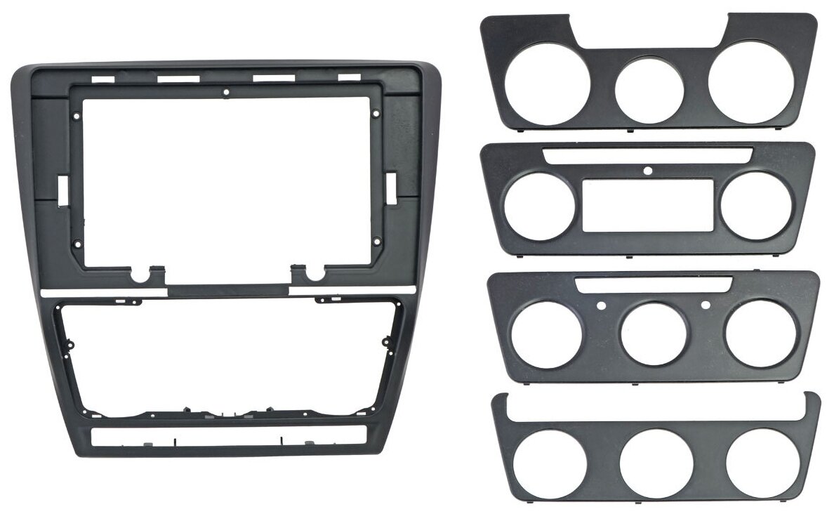 Рамка для SKODA Octavia 2004-2013 (A5) (Auto AC/manual AC), 10" (тип2, 4 вставки) (Incar RSC-FC809)