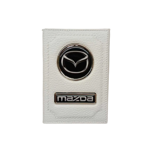 Обложка для автодокументов и паспорта Mazda (мазда) кожаная флотер