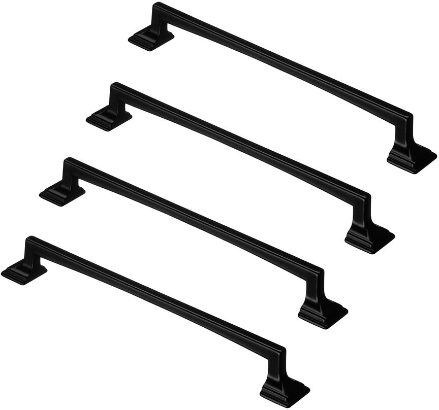 Комплект из 4 шт. ручка-скоба, 160 мм, матовый черный, RS-108-160 BL