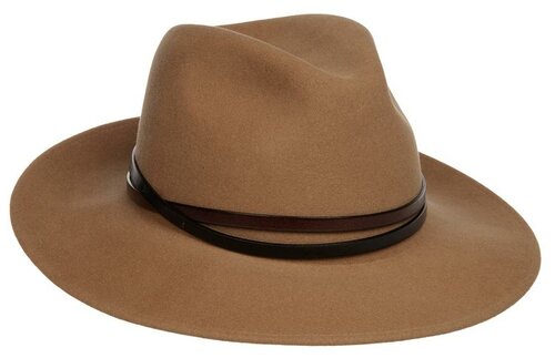 Шляпа федора Bailey, шерсть, утепленная, размер 59, бежевый