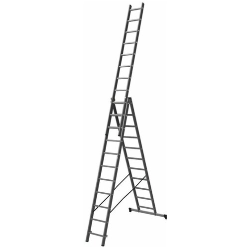 Inforce Лестница трехсекционная 3x11 ЛП-03-11 лестница трансформер с помостом inforce 4x4 лп т 4 4 п
