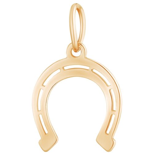 фото Подвеска серебряная в позолоте подкова, кулон, ювелирное украшение из серебра 925 пробы, арт. 2039713/91п, средний вес изделия 0,43 гр. ювелир карат