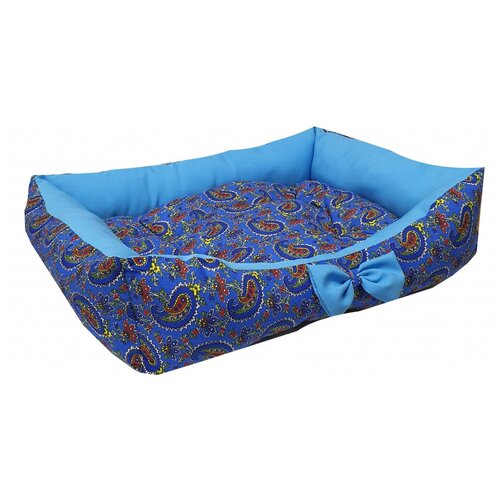Лежанка для кошек и собак Клампи Винтаж 47х60 см, синяя