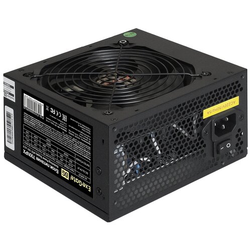 Exegate Блок питания 700W ExeGate 700NPX (ATX, PC, 12cm fan, 24pin, 4pin, PCIe, 3xSATA, 2xIDE, FDD, black, кабель 220V в комплекте)