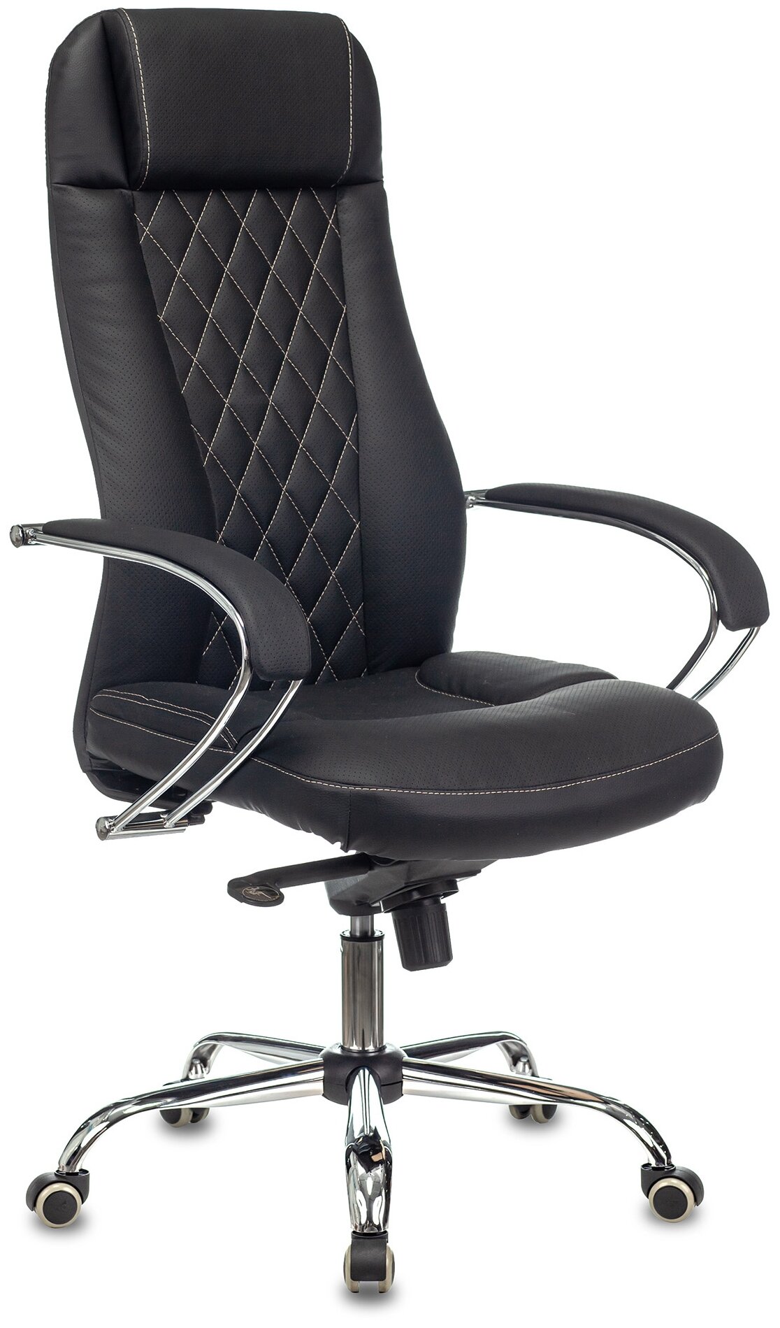 Офисное кресло бюрократ CH-609SL/ECO черный эко.кожа крестовина металл хром - фотография № 1