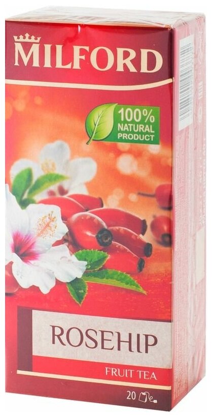 Чай фруктовый Milford шиповник в пакетиках, 20 шт. - фотография № 6