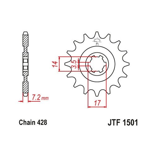 Звезда JT ведущая JTF1501.13 13 зубьев