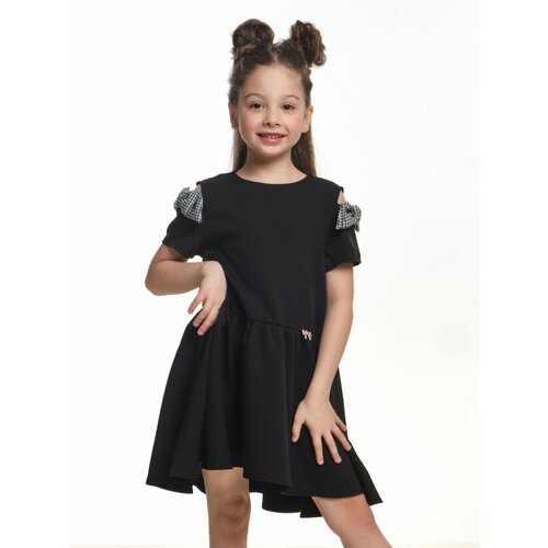 Платье Mini Maxi, размер 110, черный платье mini maxi хлопок трикотаж в клетку размер 110 черный