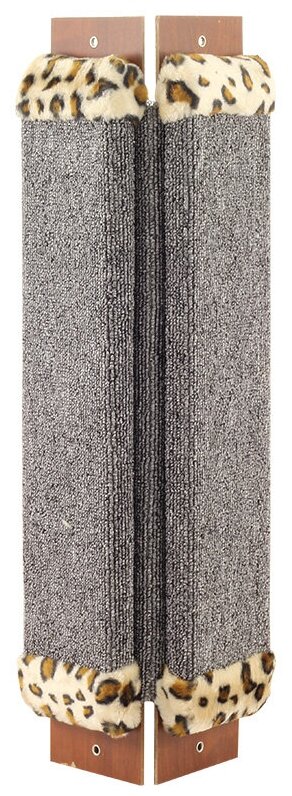 Когтеточка №2 угловая (ковролин мех) 240x570 мм