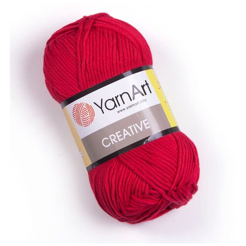 Пряжа для вязания YarnArt 'Creative' 50 г 85 м (100% хлопок) (237 красный), 5 мотков
