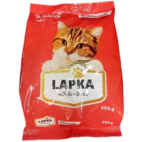 Сухой корм для кошек Lapka Мясное ассорти 350 г