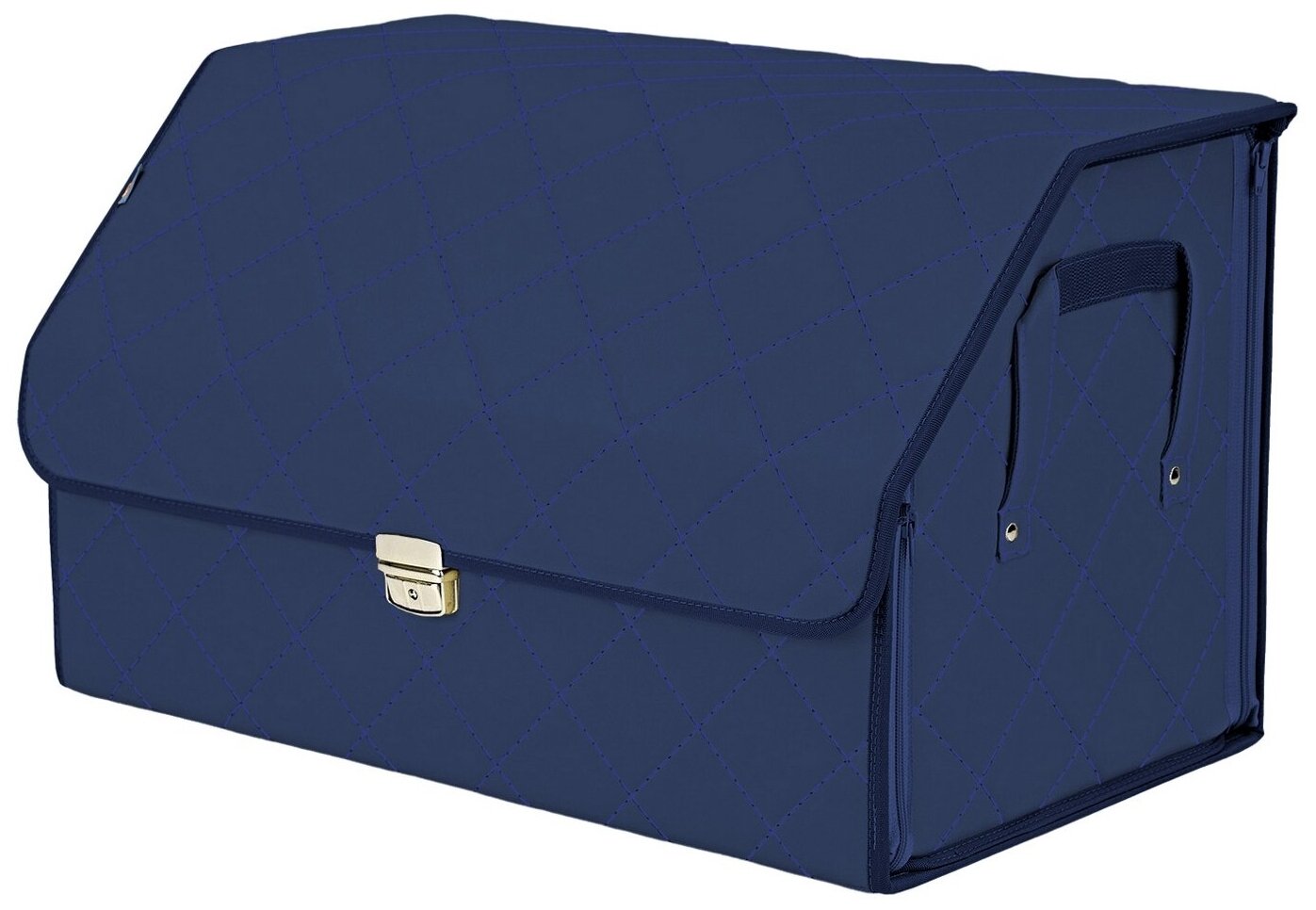 Органайзер-саквояж в багажник "Союз Премиум" (размер XL). Цвет: синий с синей прострочкой Ромб.