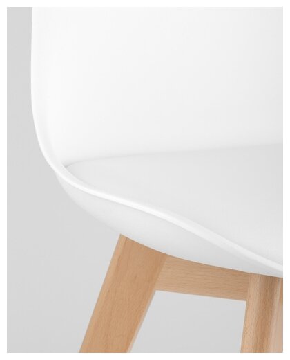 Комплект стульев для кухни 2 шт FRANKFURT NEW, белый, дер. ножки - фотография № 10