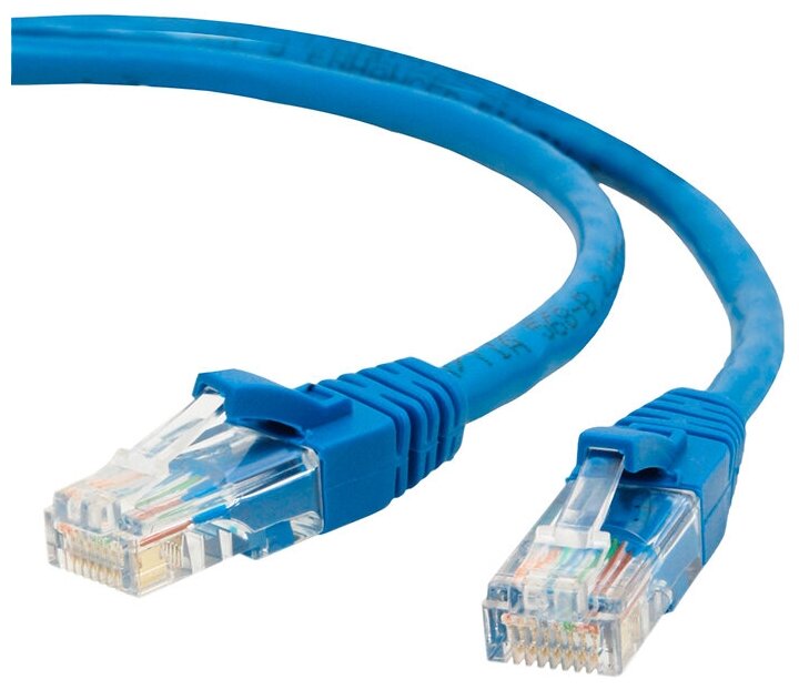 Hyperline Патч-корд UTP 5E категории 0.3м Hyperline PC-LPM-UTP-RJ45-RJ45-C5e-0.3M-LSZH-BL синий