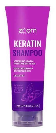 Шампунь бессульфатный ZOOM Keratin Shampoo 250 ml