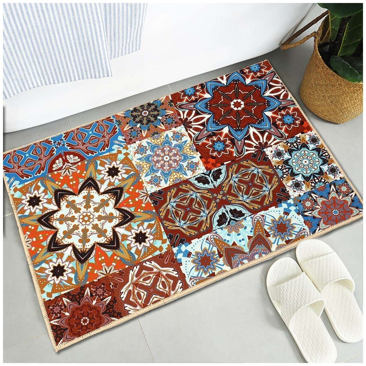 Набор ковриков для кухни на пол / Коврик для дома Mosaic - фотография № 4