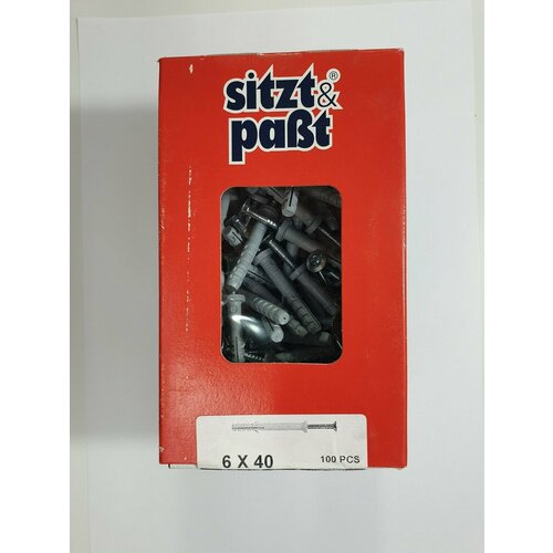 Дюбель-гвоздь полукруглая голова PZ2 6x40 (100 pcs) (в 1уп-2пач.) SWG, Германия