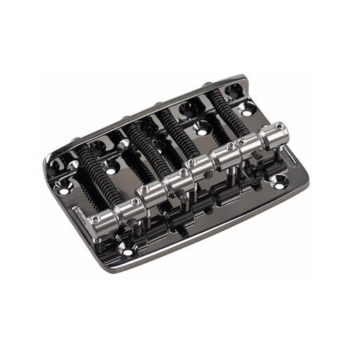 Bass guitar bridge Gotoh Ti203B-4-GG - Brass bridge with titanium saddles for 4 string bass guitar with GG, gilded finish