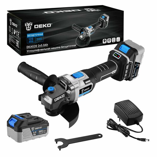 Углошлифовальная машина бесщеточная DEKO DKAG20 20В 250Ач 2076300₽