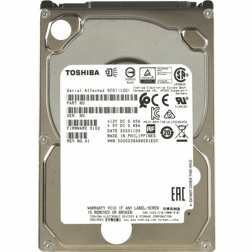 Infortrend Жесткий диск Infortrend Toshiba Enterprise 25 SAS 12Gbs HDD 12TB 10000rpm 1 in Packing 1838600₽