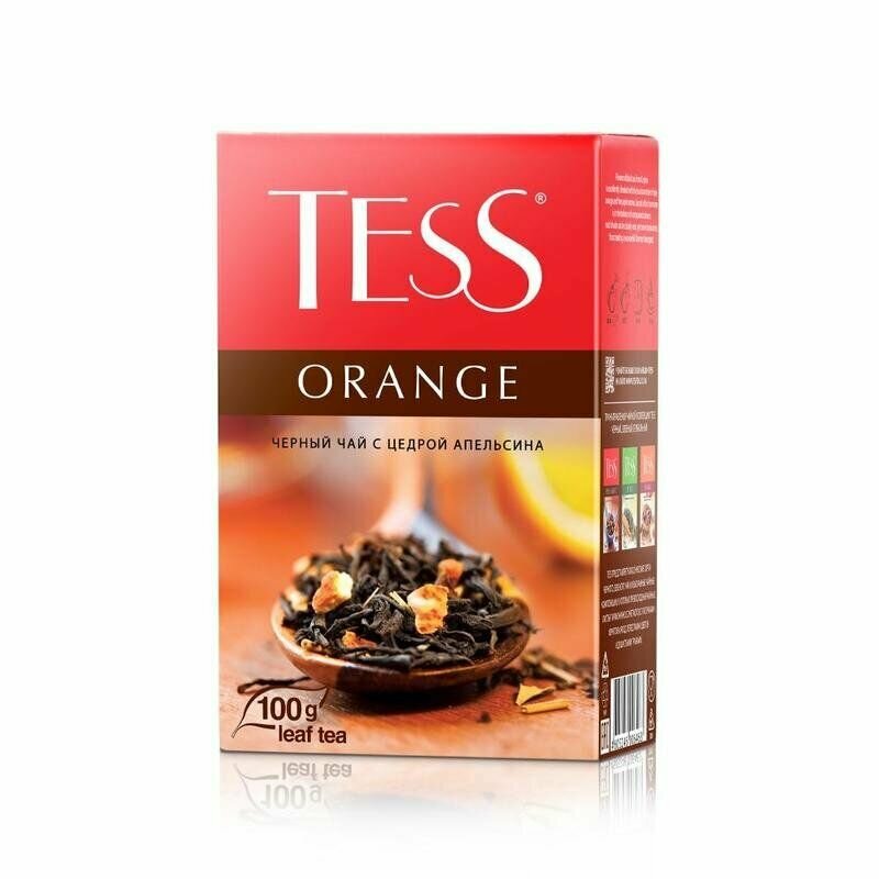 Чай черный Tess Orange с цедрой апельсина, 100 г - фото №9