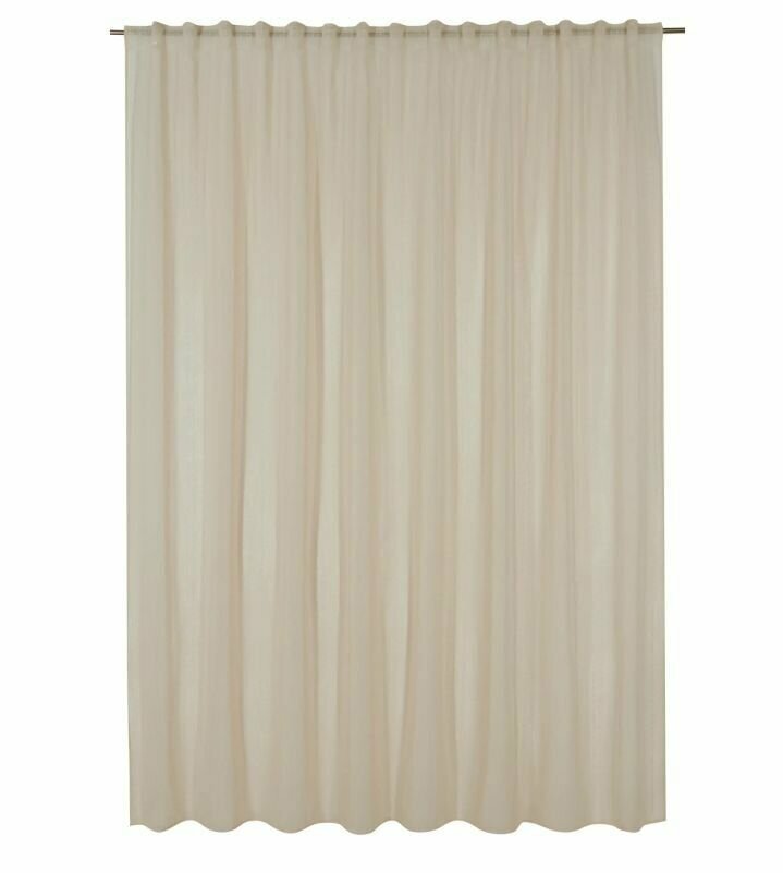 Тюль на ленте со скрытыми петлями Paper2 500x280 см цвет бежевый - фотография № 2