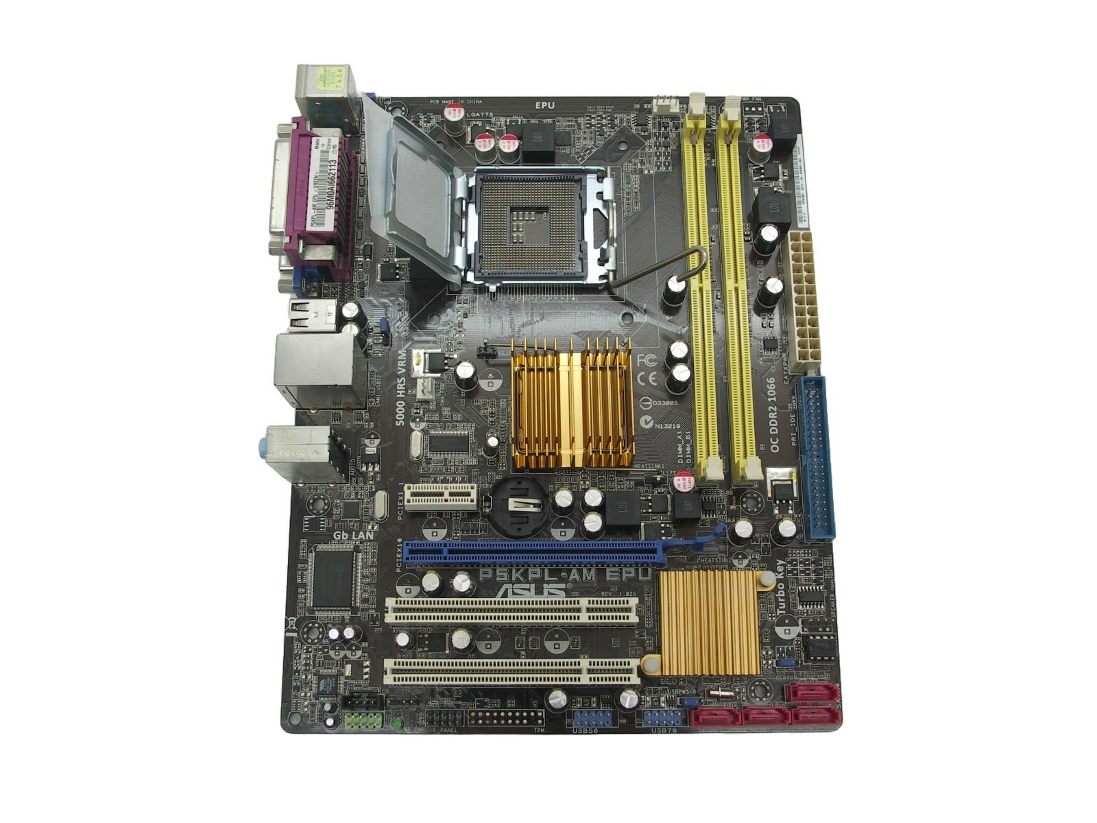 Материнская плата S-775 ASUS P5KPL-AM EPU REV.1.02G (iG31/SVGA/2DDR2/SATA/Sb/gLan/mATX) (без планки)