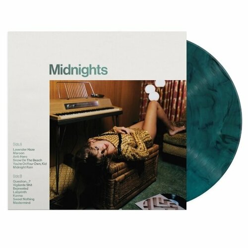 Виниловая пластинка TAYLOR SWIFT / MIDNIGHTS - JADE GREEN MARBLED VINYL (1LP)