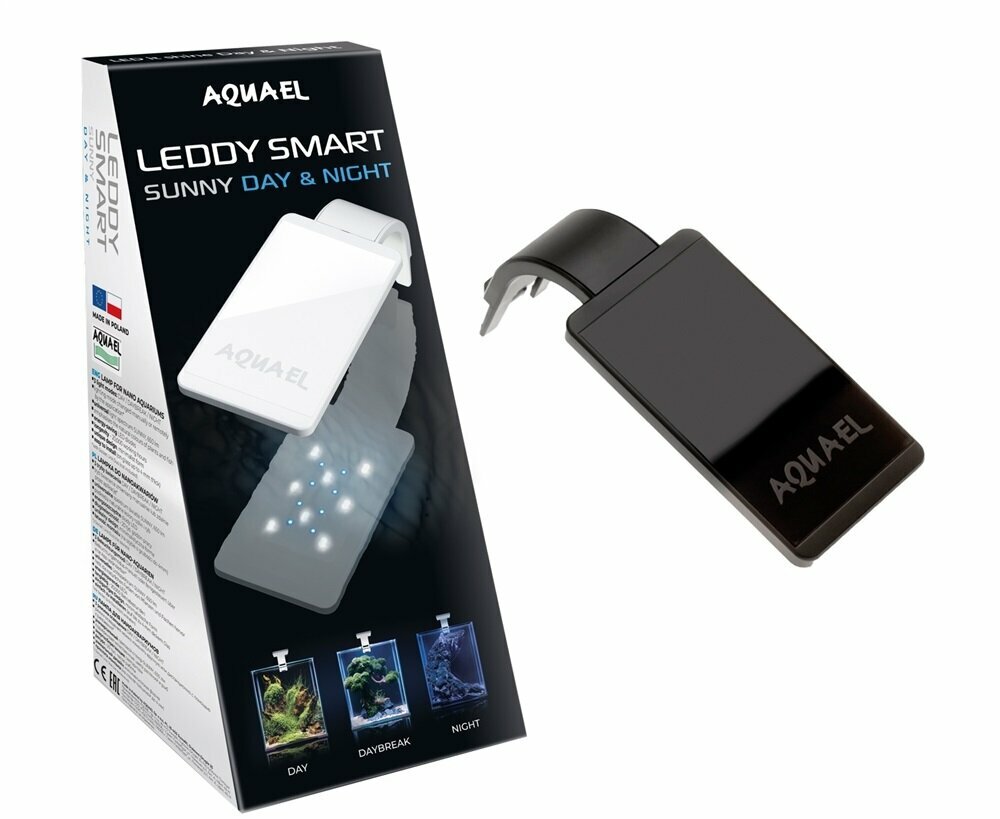 фото Светильник Aquael LEDDY SMART SUNNY DAY & NIGHT 4,8 W /черный/ 7000 К