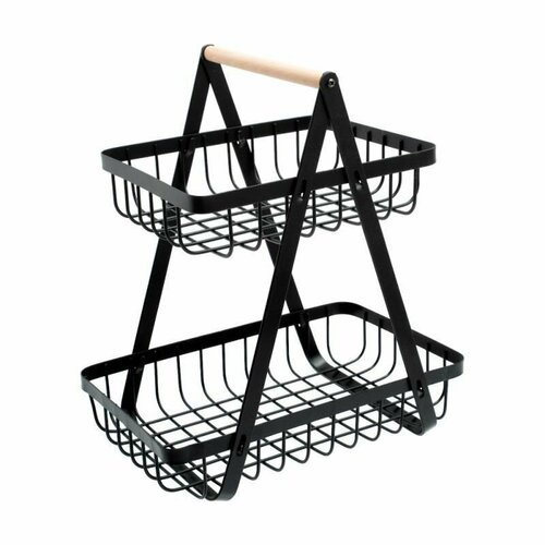 Корзина двухъярусная для фруктов 22х14х25 см