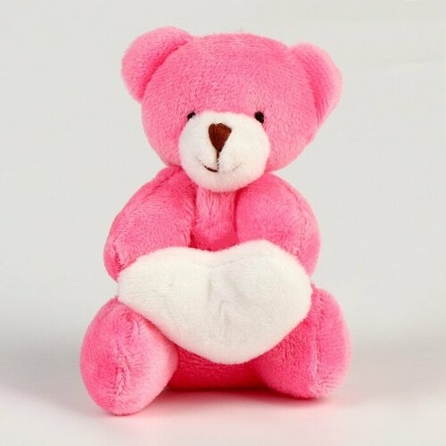 мягкая игрушка медведь с сердцем цвета микс Мягкая игрушка Медведь с сердцем на подвесе, цвет микс