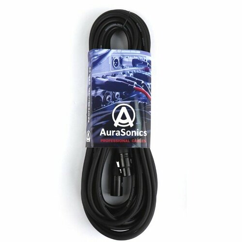 Кабель аудио 1xXLR - 1xXLR AuraSonics XMXF-3B 3.0m шнур микрофонный american dj ac xmxf 5 xlr xlr 5m