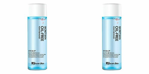 Secret Skin, Средство для снятия макияжа Oil-Free Point Remover, 100 мл, 2 шт