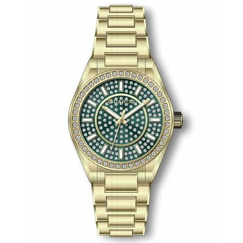 Наручные часы Guardo 12701-3, зеленый, золотой