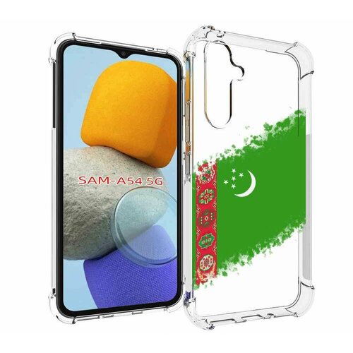 Чехол MyPads флаг герб Туркменистан-1 для Samsung Galaxy A54 задняя-панель-накладка-бампер
