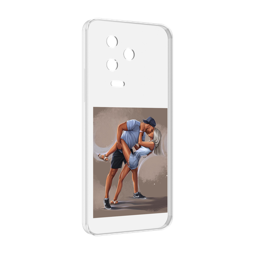 Чехол MyPads девушка с парнем танцуют женский для Infinix Note 12 Pro 4G X676B задняя-панель-накладка-бампер