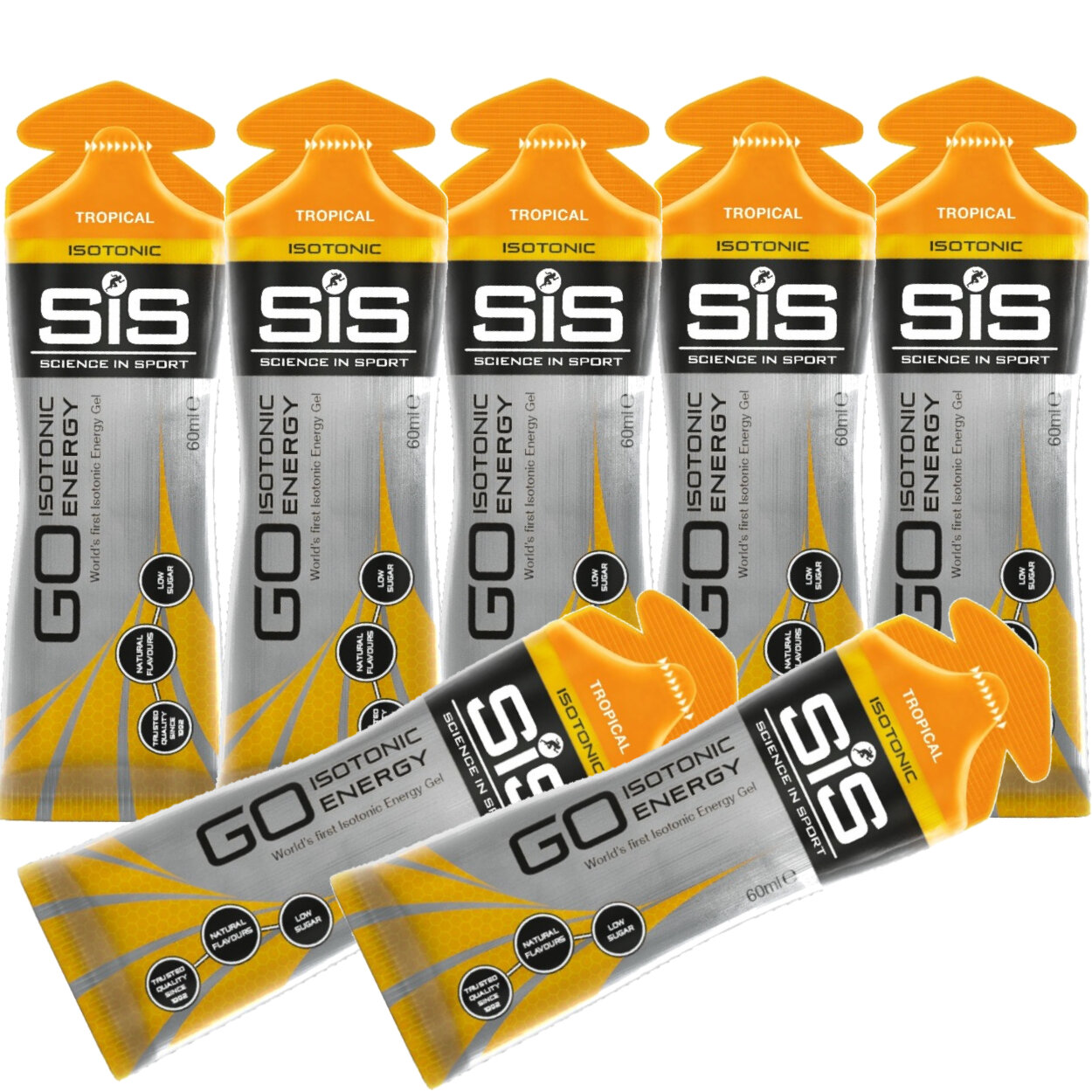 Гель питьевой SCIENCE IN SPORT (SiS) GO Isotonic Energy Gels 7 x 60 мл, Тропик