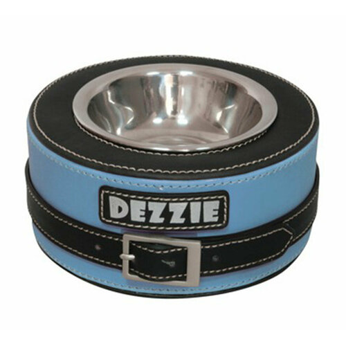 Миска DEZZIE для собак "Круг", синяя, 14x5см 200мл