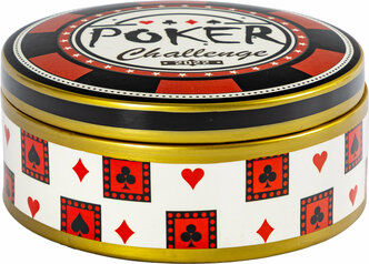 Шкатулка Glasar "POKER", фарфоровая, круглая, 17 см x 17см x 8см