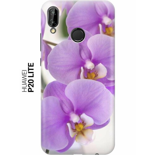 GOSSO Ультратонкий силиконовый чехол-накладка для Huawei P20 Lite с принтом Сиреневые орхидеи gosso ультратонкий силиконовый чехол накладка для huawei p20 lite с принтом голубые орхидеи