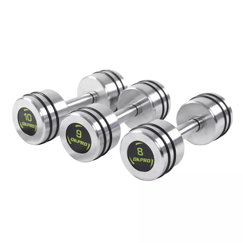 фото Гантельный ряд хромированный от 1 до 10 кг okpro ok1025a
