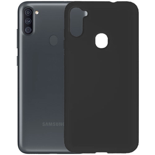 Силиконовый чехол матовый для Samsung Galaxy A11 Черный