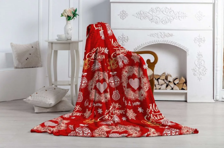 Плед "Alice Textile" Рождество, 180х200 см, аэрософт